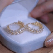 洋气不掉色高档抗过敏中国风麦穗耳环耳饰网红轻奢小众百搭耳饰品