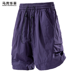 男款 2026新款 宽松休闲裤 大码 直筒五分裤 短裤 男士 马克华菲美式 夏季