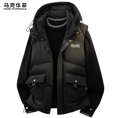 马克华菲坎肩连帽马甲男款