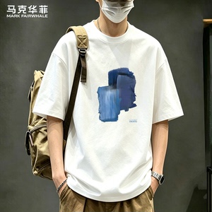 马克华菲夏季男士宽松短袖T恤