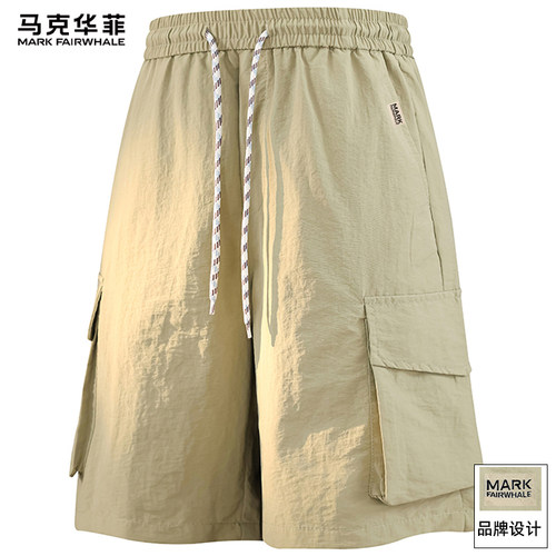 马克华菲男夏季宽松工装五分裤