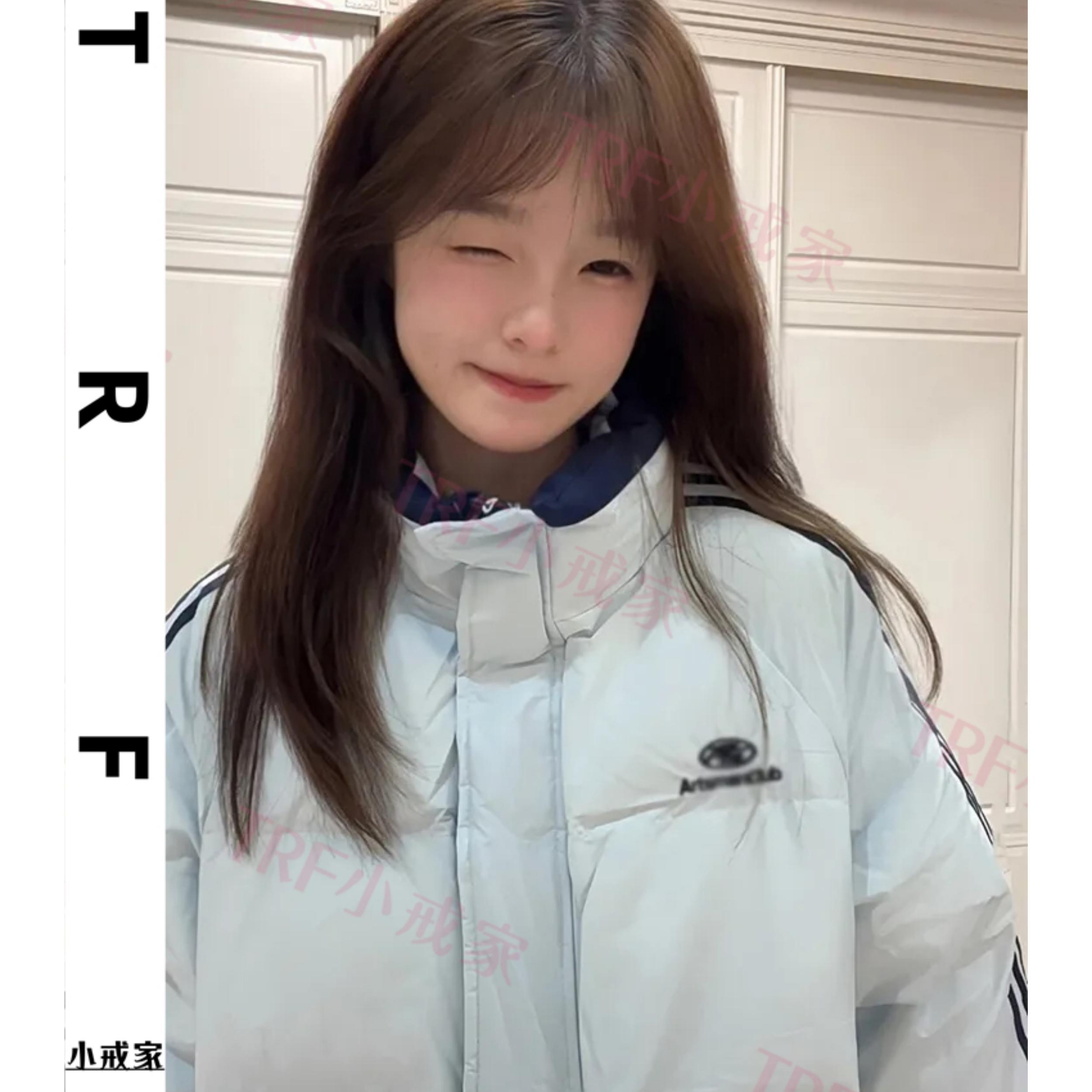 学院风美式潮牌立领棉服棉衣外套