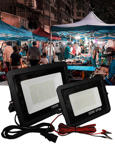 12vled灯户外照明灯12v电瓶专用灯60v三轮车摆摊专用灯蓄电池灯