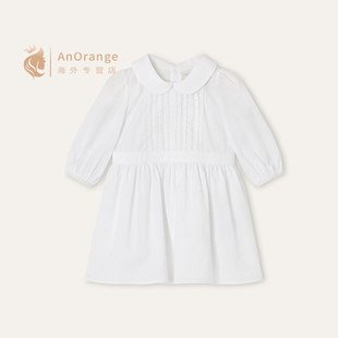 BABY裙子纯棉百褶蕾丝婴儿连衣裙26新款 Loro piana诺悠翩雅LP童装