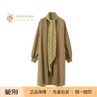 Loro piana/诺悠翩雅LP女装外套印花真丝围巾领大衣26春夏新款