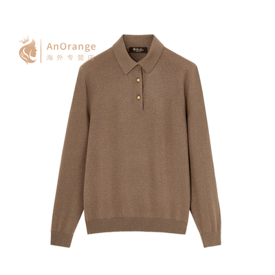 LP/诺悠翩雅羊绒针织长袖Polo衫