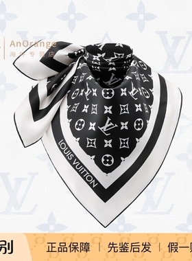 路易威登LV女士丝巾字母老花图案纯真丝方巾柔软围巾M97189
