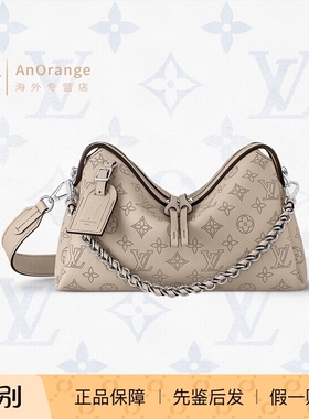 路易威登LV女包Hand It All PM穿孔小牛皮拉链单肩斜挎包M24255