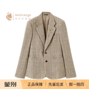 Loro piana诺悠翩雅LP女装外套花呢羊绒真丝西装夹克26春夏新款