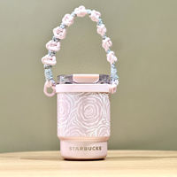 Starbucks Cup Wanhua Meijing 2026 New Model floral Rose mug, stainless Steel straw insulated cup thumbnail 8