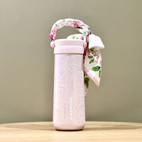 Starbucks Cup Wanhua Meijing 2026 New Model floral Rose mug, stainless Steel straw insulated cup thumbnail 4