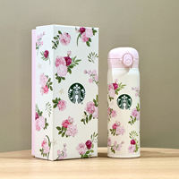 Starbucks Cup Wanhua Meijing 2026 New Model floral Rose mug, stainless Steel straw insulated cup thumbnail 5