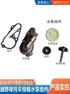 恒舰两冲水泵盖 DT230水泵叶轮 隆鑫MT250水泵组件 水封齿轮垫子