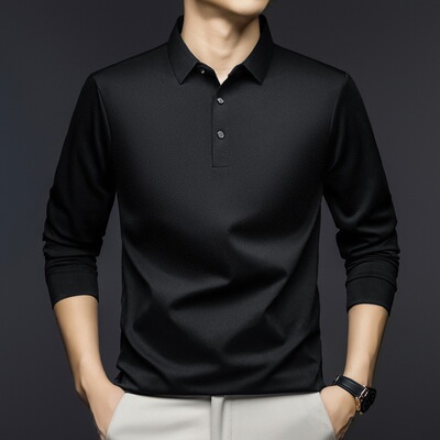 广州十三行沙河高端男装长袖polo衫杭州四季青t恤春秋款外贸正品