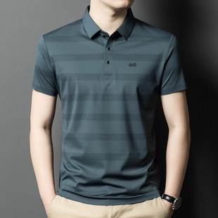 广州十三行沙河高端品牌奢侈男装短袖t恤polo衫真丝夏深圳华南仓