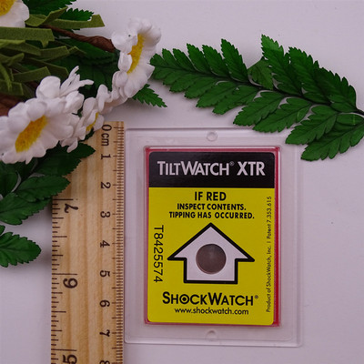 原装进口Tiltwatch XTR 防倾斜标签 防倾倒物流监测贴 单角度监控