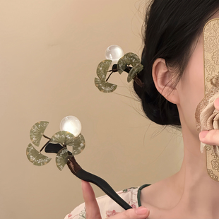 山沐手作「松间明月」国风气质发簪新中式头饰簪子盘发汉服发饰女