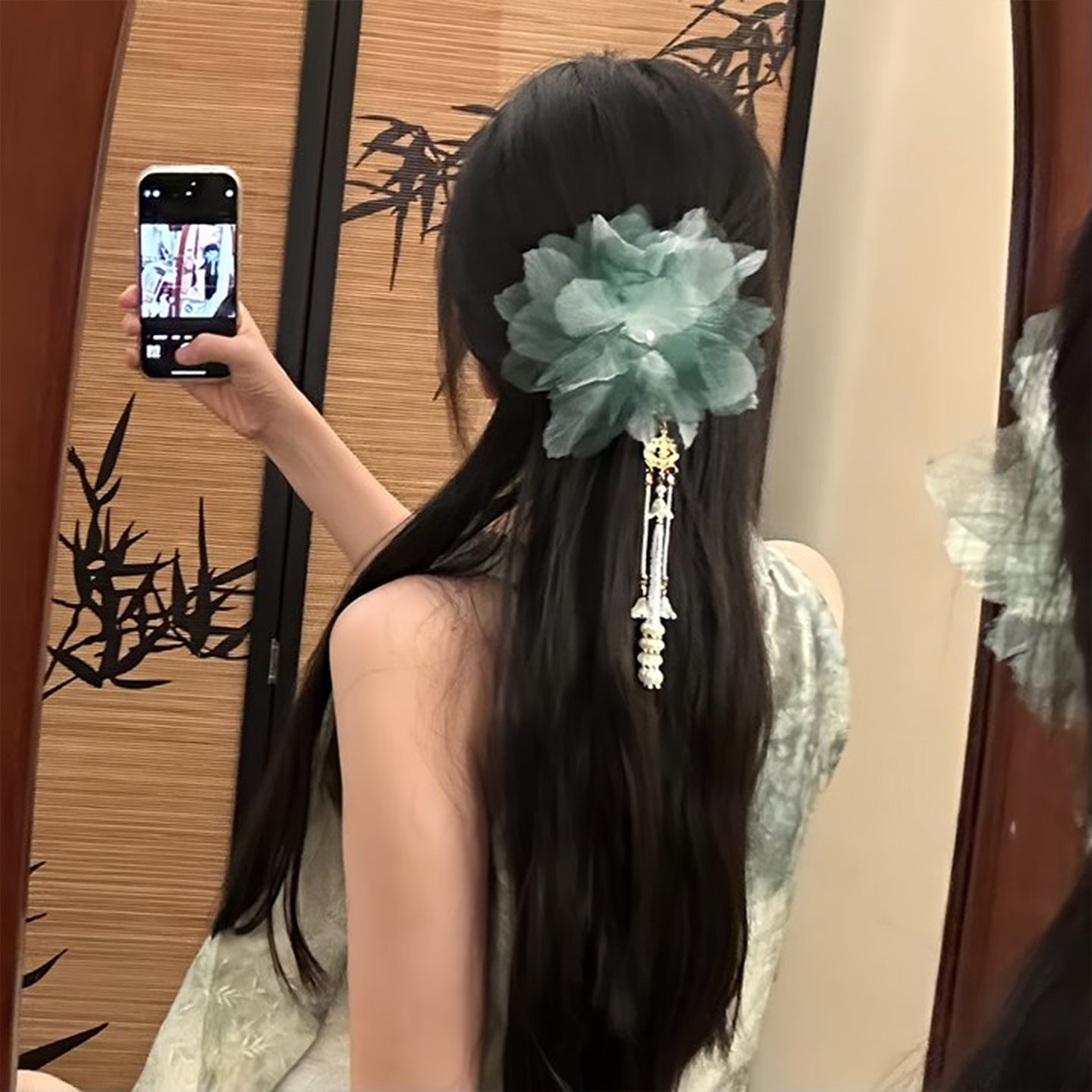 山沐手作「花迷漫野」中式复古花朵流苏发夹女后脑勺发卡古风发饰,饰品/流行首饰/时尚饰品新,发饰,淘宝优惠券,粉丝福利购,淘宝优惠卷