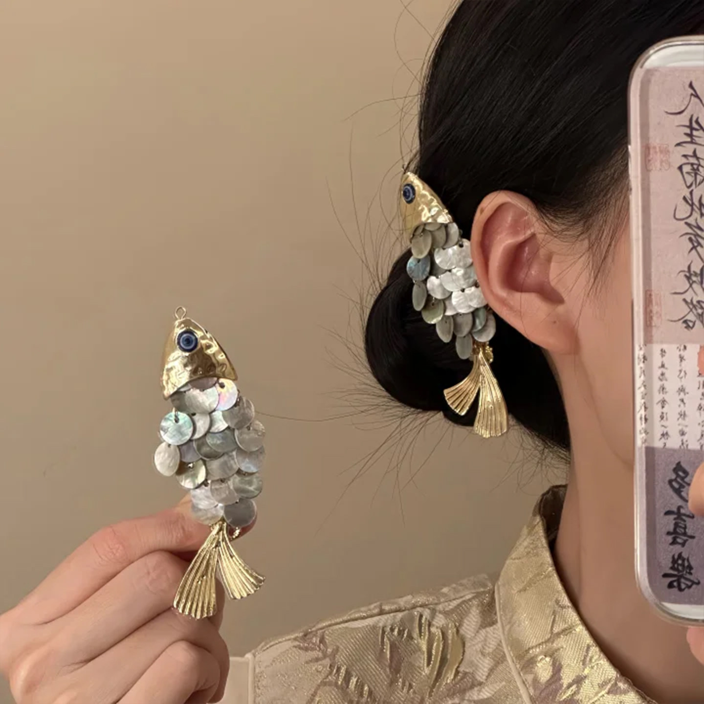 山沐手作「年年有余」可爱小鱼发夹女侧边夹刘海发卡古风新年头饰,饰品/流行首饰/时尚饰品新,发饰,淘宝优惠券,粉丝福利购,淘宝优惠卷