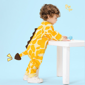 长颈鹿连体衣新生儿爬服秋春外出服 哈衣宝宝薄款 婴儿衣服秋款 长袖