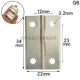 G6 цвет белый никель 34*22мм прямой угол [один]