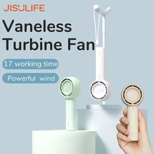 JISULIFE Portable Fan Powerful Trubo Rechargeable Bladeless