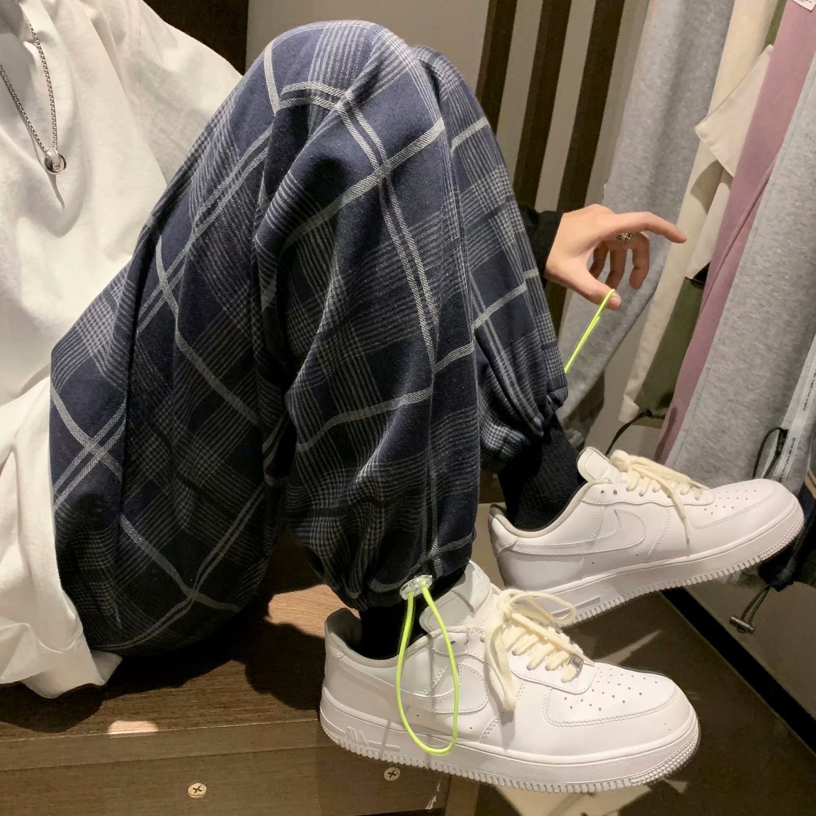 Cropped pants literature and art simple casual pants new youth slim man temperament popular lazy fashion trend leisure