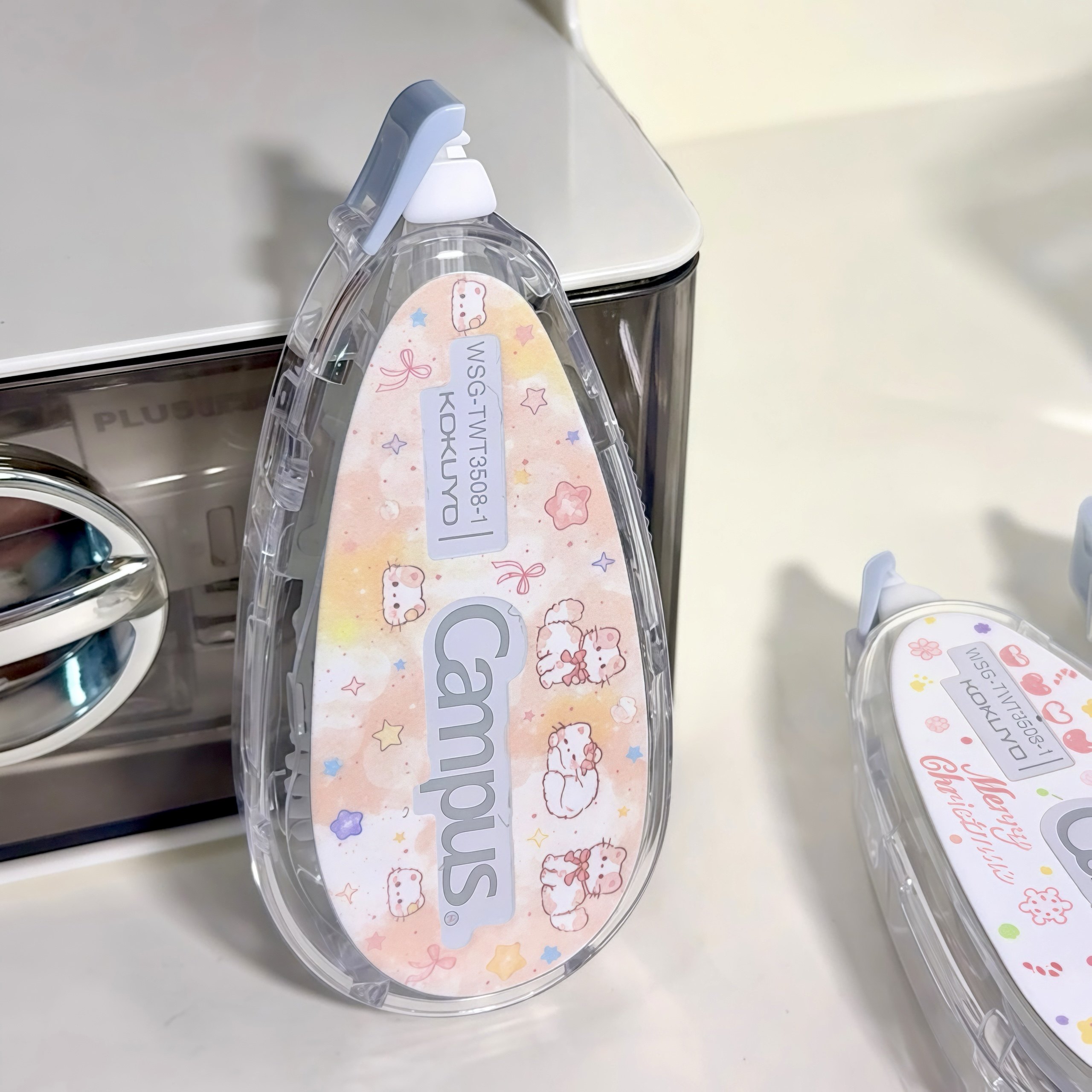 KOKUYO国誉糖果小猫原纸色campus冬日雪花涂改带可换替芯大容量