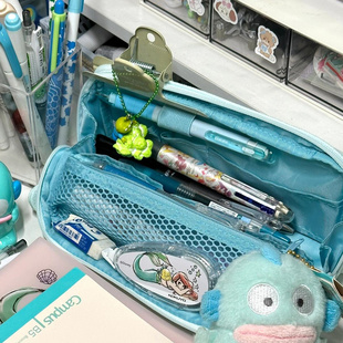 迪士尼日本kokuyo国誉笔袋disney联名haco大容量便携式女孩收纳包