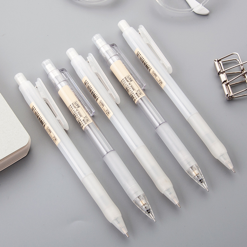 日本无印良品 MUJI 经典纯透明自动铅笔|圆杆铅笔|学生铅笔|0.5MM