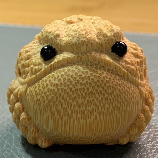 实心竹雕雕刻金蟾玉竹手把招财文玩摆件龙血把玩金丝竹金配饰恶霸