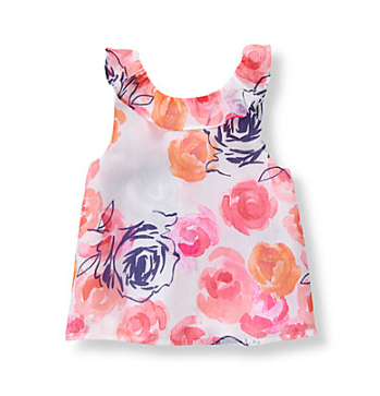 美国正品 janie and jack 女童雪纺荷叶领背心衫 现货6,童装/婴儿装/亲子装,背心吊带,淘宝优惠券,粉丝福利购,淘宝优惠卷