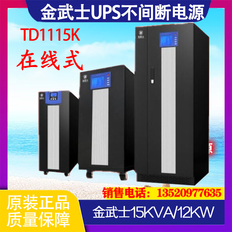 金武士UPS不间断电源TD1110K 10KVA/8000W在线工频机外接蓄电池