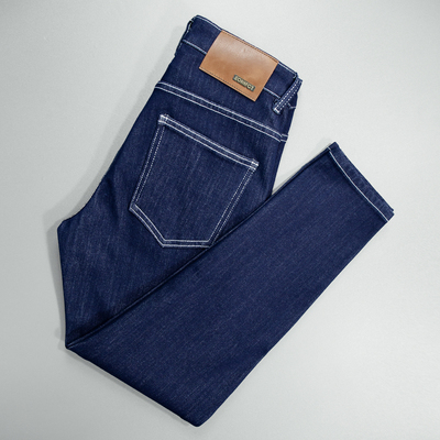 缉明线防褪色九分牛仔裤男士四面弹柔软莱赛尔面料修身小脚牛仔裤