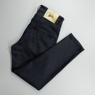 男士 简约牛仔裤 新款 小脚裤 轻奢弹力潮流百搭修身 黑灰色九分牛仔裤