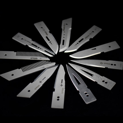 户外美工刀替换矛头水滴头T头918不锈钢M390刀片钛合金梳子MFedc