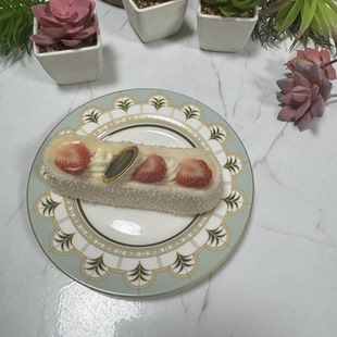 复古风陶瓷餐盘家用菜盘水果盘甜品盘 外贸出口欧式