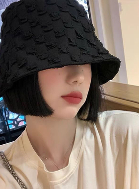 透气薄款假发帽子一体化疗光头戴夏天仿真短发波波头连帽假发盆帽