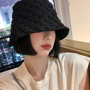 透气薄款假发帽子一体化疗光头戴夏天仿真短发波波头连帽假发盆帽