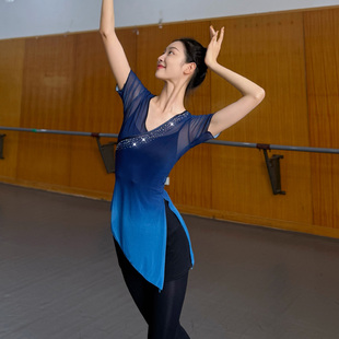 古典舞演出服上衣女身韵纱衣民族舞练功服中国舞艺考形体表演服装