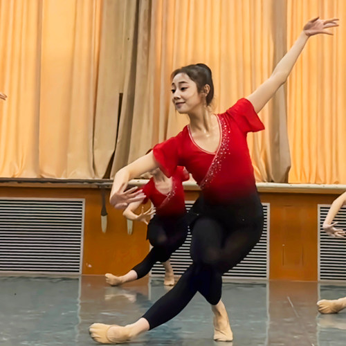 古典舞练功服技巧组合基训纱衣