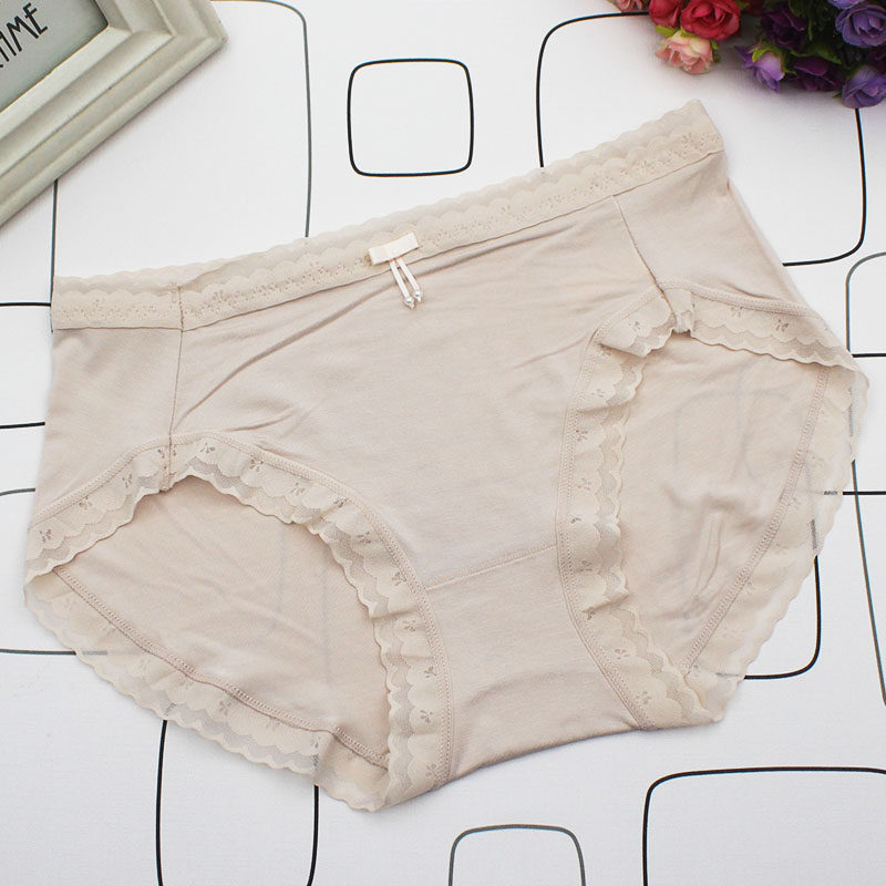 内裤女莫代尔中腰透气竹纤维蕾丝性感女生三角短裤头 欣彤宁,女士内衣/男士内衣/家居服,女三角裤,淘宝优惠券,粉丝福利购,淘宝优惠卷