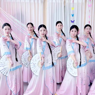 古典舞服装国风新中式舞蹈演出服宽松戏文说泉州簪花套装表演服装