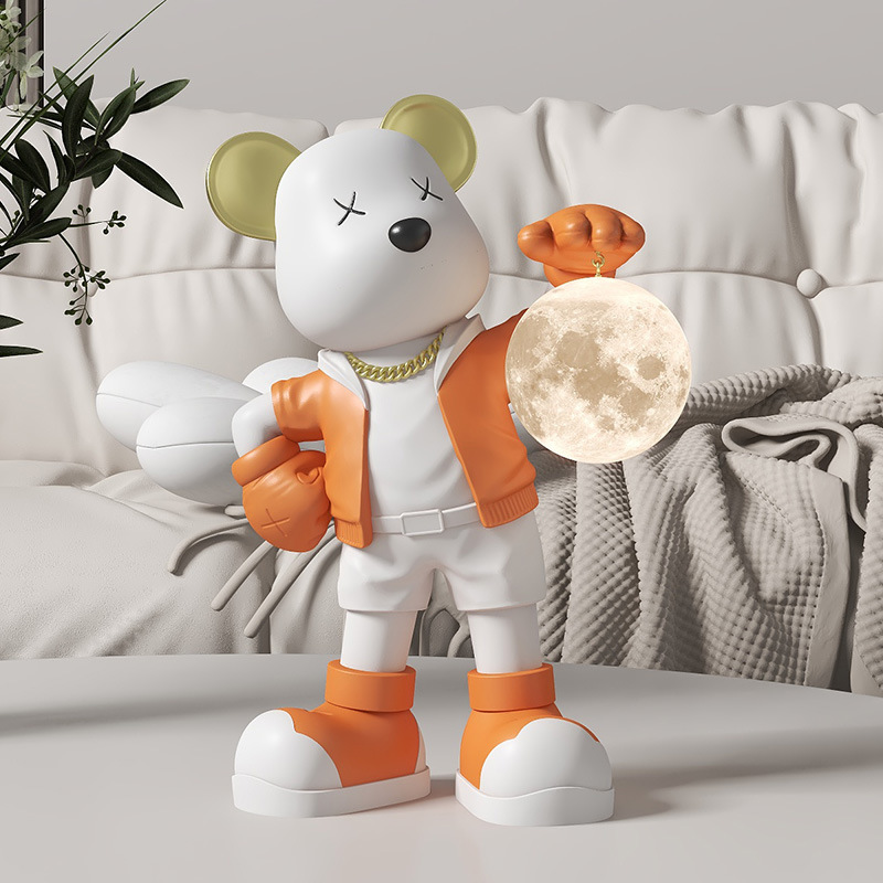 暴力熊摆件客厅玄关电视柜书桌茶几床头柜夜灯装品乔迁开业伴手礼