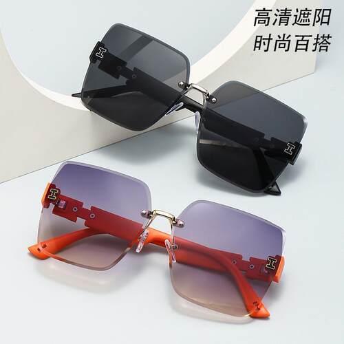 抖音爆款无框时尚百搭太阳镜