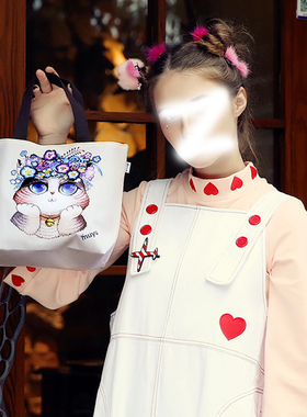 特价清仓 学生便当包时尚卡通帆布包包 500个起 清仓2.99元