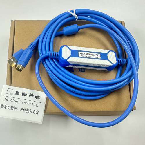 包邮USB-QC30R2Q00CPU Q06H Q02编程下载线数据线 圆头6针