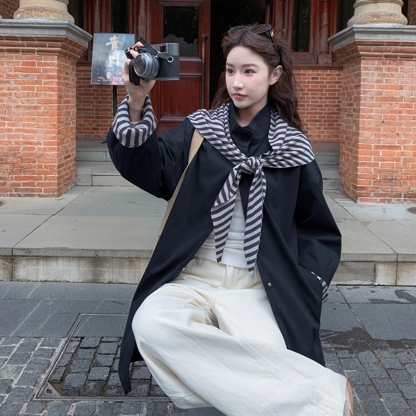 女装女士精品风衣日韩休闲中长款立领2025年秋季