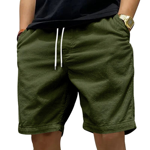 American summer ins trend retro corduroy men's casual shorts