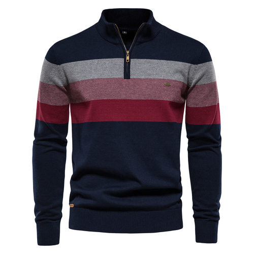 Winter men standing collar sweater pullover knitted sweater